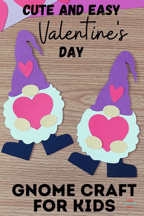 Cute and easy valentine's day gnome craft for kids including template, create a special craft for someone this Valentine's day, crafts for kids, kids activities, kids crafts, toddler crafts, valentine's day crafts, easy crafts, cheap crafts, #crafts, #valentinescrafts, #kidscrafts, #easycrafts, #gnomecrafts Valentines Art For Kids, Preschool Valentines Activities, Snowflake Crafts, Gnome Craft, Preschool Valentine Crafts, Toddler Valentine Crafts, Valentine Art Projects, February Crafts, Easy Valentine Crafts