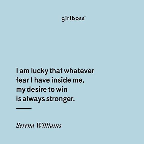 Successful women and their words of wisdom, a quote by Serena Williams  | Get inspired at 40plusEntrepreneur.com Sport Inspiration, Successful Women, Sweet Nothings, Serena Williams, Inside Me, The Weekend, Words Of Wisdom, Self Love, To Start