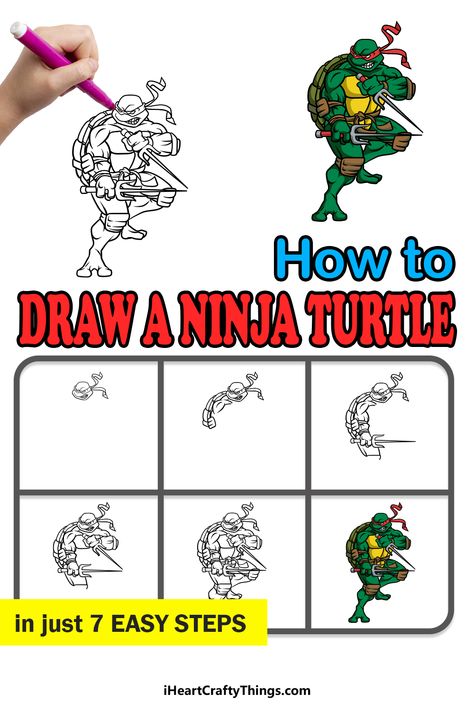 Cool Superheroes, Ninja Turtle Drawing, Draw Animals, Best Superhero, Ninja Turtle, Easy Drawing, Cute Easy Drawings, African Animals, Step By Step Guide