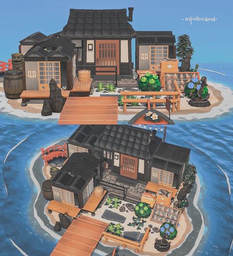 Doni• on Instagram: “A fisherman’s house in the small island 🏝 — — #animalcrossing #acnh #kasparpresets #animalcrossingnewhorizons #happyhomeparadise…” Acnh Fisherman House, Acnh Japanese Market, Acnh Japanese House, Acnh Japanese Island, Acnh Market, Acnh Hhp, Rural Japan, Japanese Island, Urban Island