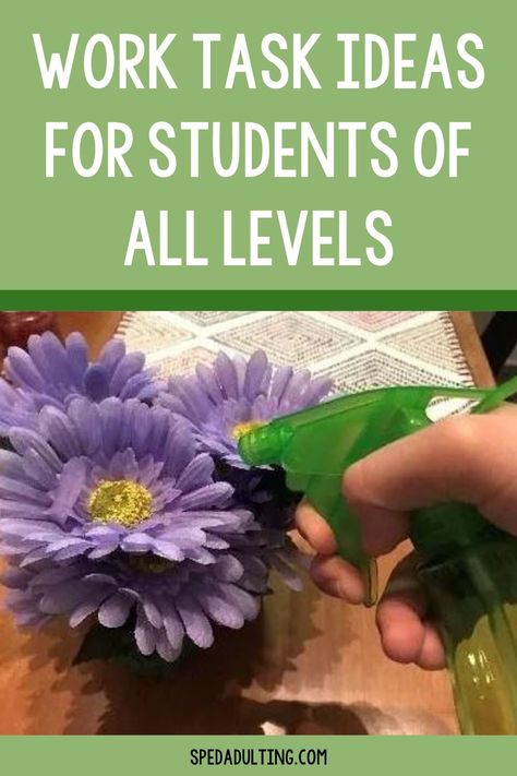 Work tasks are a great way for students to practice life skills and vocational skills in the special education classroom. But what if traditional work tasks or task box activities aren’t accessible to all your students? How can you adapt work tasks to meet the needs of all your students, regardless of their level? Here you’ll find my favorite work tasks ideas and activities for special education students along with how they can be adapted to meet the needs of students of all levels. Task Ideas, Box Activities, Vocational Tasks, Job Coaching, Work Bins, High School Special Education, Functional Life Skills, Vocational Skills, Reading Task Cards