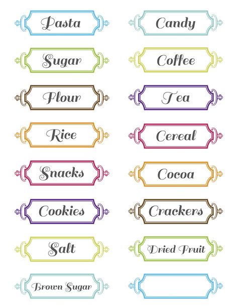 Free Printable Pantry Labels Pantry Labels Template, Free Pantry Labels, Labels Printables Free Templates, Food Label Template, Printable Label Templates, Free Label Templates, Address Label Template, Kitchen Labels, Storage Labels