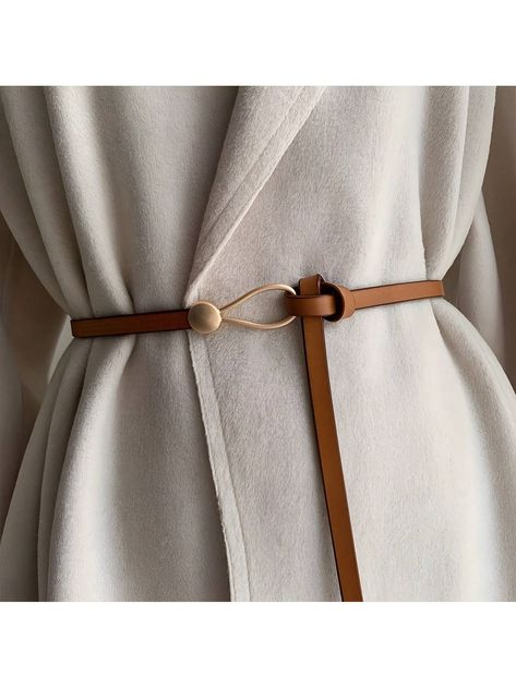 1pc Camel-colored Simple Decorative Belt For Women, Suitable For Matching Coat, Skirt, Shirt And Sweater, Ins Style Knotted Waist Decoration For WomenI discovered amazing products on SHEIN.com, come check them out! Coat Skirt, Belt For Women, Camel Color, Amazing Products, Belts For Women, Camel, Skirt, For Women