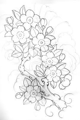 drawings of cherry blossom sunflower design | ink n blood: June 2010 Irezumi Cherry Blossom, Cherry Blossom Tattoo Design, Japanese Tattoo Sleeve, Cherry Blossom Drawing, Sakura Tattoo, Japanese Flower Tattoo, Asian Tattoos, Japanese Sleeve Tattoos, Cherry Blossom Tattoo