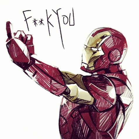 To the people who piss me off on a daily basis. (This is not my art). #IronMan #AnthonyEdwardStark #TonyStark #Deviantart #fanart #Marvel #Comics #TonyStarkIsBoss #FuckYou #doodle #drawing #fandom #fangirl #majorfangirl #TheAvengers #AgeOfUltron2015 #ICan Tony Stark Fanart, Iron Man Wallpaper, Iron Man Art, Marvel Drawings, Iron Man Tony Stark, My Bad, Marvel Iron Man, Marvel Memes, Avengers Assemble