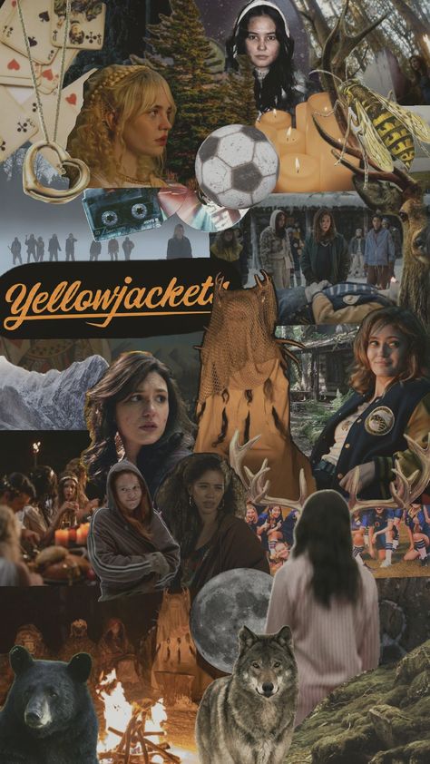 Yellowjackets Yellowjackets Aesthetic, Movie Posters Design, Yellow Jacket, Beautiful Wallpapers, Pretty Wallpapers, Movies And Tv Shows, Aesthetic Wallpapers, Poster Design, Mural