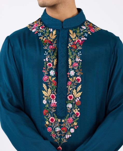 Mughal Embroidery, Menswear 2024, Latest Kurta Designs, Embroidery Kurta, London Jewelry, 2024 Photo, Gents Kurta Design, Gents Kurta, Resham Work