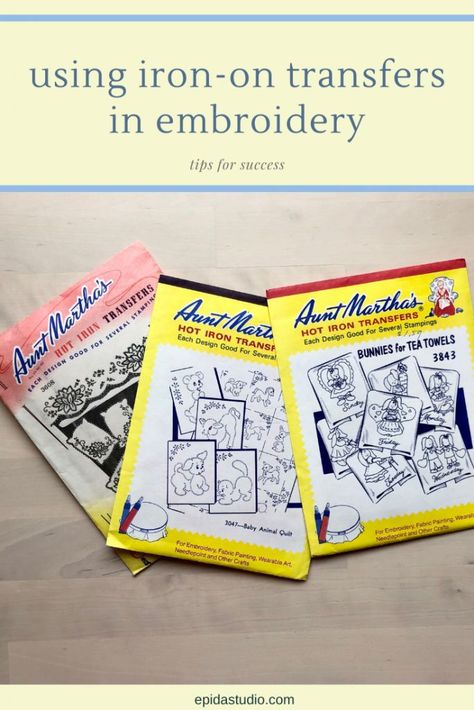 Iron On Transfers For Embroidery, Iron On Embroidery Patterns, Iron On Embroidery Transfers Patterns, Vintage Embroidery Transfers, How To Stitch, Embroidery Tips, Iron On Embroidery, Iron On Fabric, Embroidery Transfers