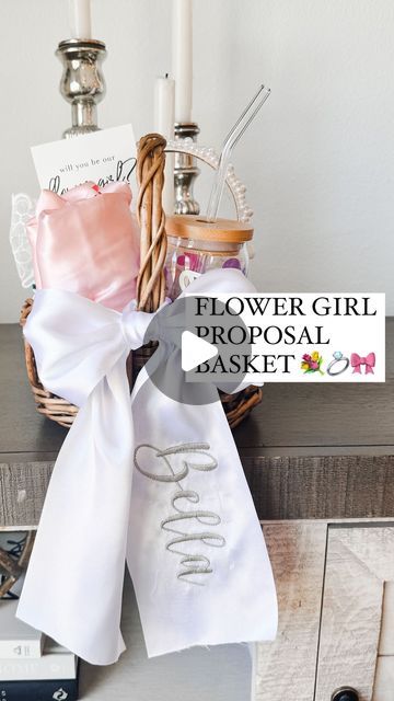 Shelby | Gift-in-a-Box Guide on Instagram: "You don’t have to be engaged to make a flower girl proposal basket…

… you just have to have a friend who is lol 

#wedding #flowergirl #flowergirlproposal #2025bride #2025bridetobe #weddinginspiration #giftideas #giftbaskets" Flower Girl Proposals, Flower Girl Gifts From Bride, Flower Girl Proposal, Bridesmaid Boxes, Flower Girl Gifts, Flower Girl Basket, Rings For Girls, Ring Bearer, Wedding Flower