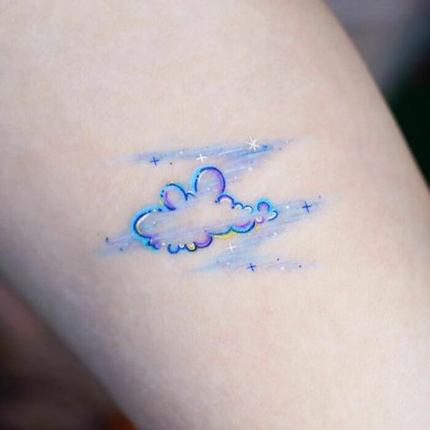 Watercolor Cloud Tattoo Watercolor Dragonfly Tattoo, Narwhal Tattoo, Watercolor Galaxy Tattoo, Seoul Hongdae, Geometric Watercolor Tattoo, Watercolor Wolf Tattoo, My Little Pony Tattoo, Watercolor Cat Tattoo, Watercolor Tattoo Sleeve