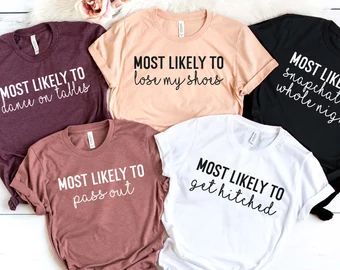 Girls Trip Tshirt, Besties Shirts, Cute Tshirt Sayings, Funny Matching Shirts, Matching Family T Shirts, 30th Birthday Shirts, Funny Matching, Family T Shirts, Funny Fall