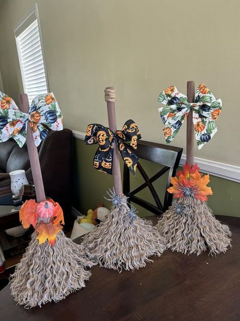 💲Dollar Tree Fanatics Crafts & Decor💲 | Hello everyone | Facebook Plunger Crafts, Toilet Plunger, Crafts Decor, Nautical Rope, Witch Broom, Brooms, Dollar Tree Crafts, Dollar Store Crafts, Fall Crafts