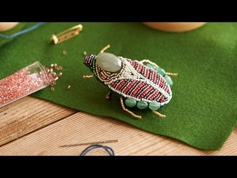 Beetle brooch with beads - DIY by Søstrene Grene - YouTube Beaded Bugs How To Make, Insect Jewelry Diy, Homemade Jewellery, Beaded Bugs, Diy Rag Dolls, Beetle Brooch, Beading Embroidery, Insect Jewelry, The Sisters