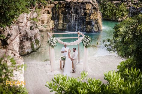 Intimate Cuevitas & Bar Cuevitas Wedding Ceremony Hotel Xcaret Mexico with Cenote Trash The Dress Hotel Xcaret Mexico Wedding, Xcaret Mexico Wedding, Suytun Cenote, Cenote Wedding, Xcaret Wedding, Xcaret Mexico, Mexico Wedding Venue, Riviera Maya Weddings, Tropical Beach Wedding