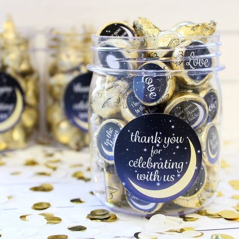 Love You to the Moon and Back Thank You Stickers Twinkle | Etsy Gold Baby Shower Decorations, York Peppermint Patty, Stars Wedding, Baby Shower Water Bottles, Baby Boy Shower Favors, Moon Baby Shower, Bridal Shower Cookies, Baby Shower Favors Girl, Moon Party