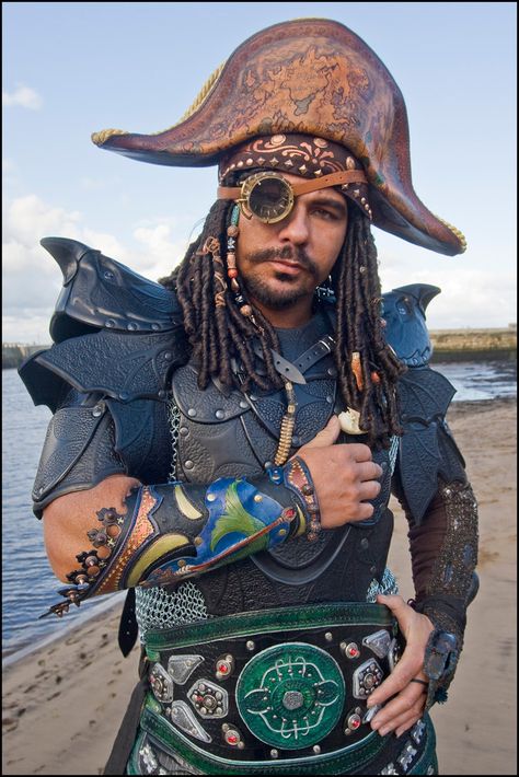 Mixed Pirate Garb by Azmal on deviantART Steampunk Pirate Costume, Sky Pirate, Basic Halloween Costumes, Pirate Garb, Steampunk Characters, Female Pirate Costume, Steampunk Men, Steampunk Couture, Steampunk Pirate