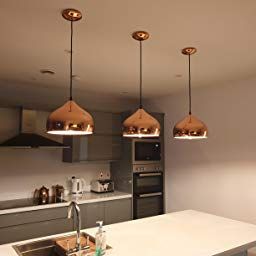 Eglo 49449 Pendant Light, Copper: Amazon.co.uk: Lighting Pendant Lighting Over Dining Table, Lights Over Dining Table, Linear Pendant Lighting, Open Plan Kitchen Living Room, Copper Chandelier, Copper Pendant Lights, Copper Lighting, Light Copper, Barn Conversion