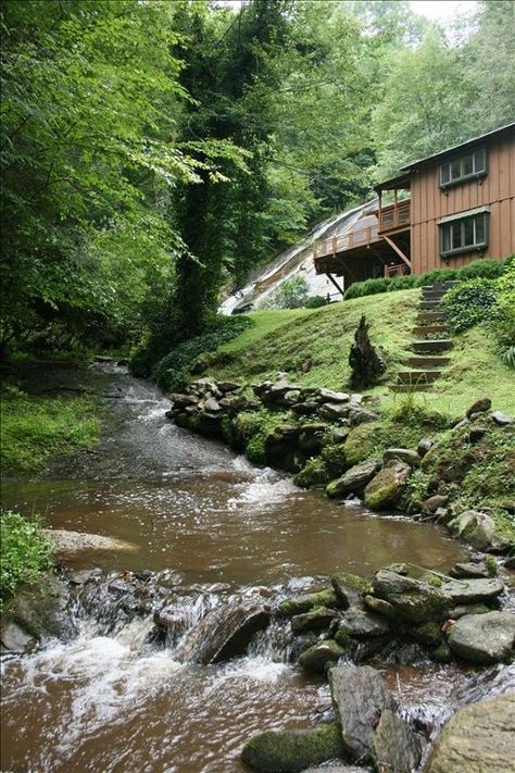 Cabin vacation rental in Cashiers from VRBO.com! #vacation #rental #travel #vrbo Waterfall House, Mountains Aesthetic, Pine Walls, Nc Mountains, Cabin Vacation, North Carolina Mountains, North Carolina Homes, Appalachian Mountains, Local Travel