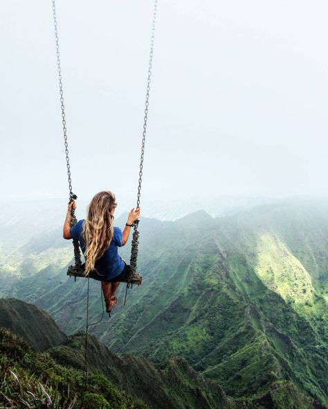 Haiku Stairs Swing Lanikai Beach, Visit Hawaii, Destination Voyage, Hawaii Vacation, To Infinity And Beyond, Travel Alone, Hawaii Travel, Travel Goals, Wanderlust Travel