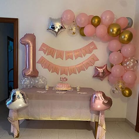 Happy Birthday Ideas Decoration, Birthday Decoration For Baby Girl, One Year Birthday Decoration Ideas, 1 Year Birthday Decoration Ideas, Birthday Decorations For Baby Girl, 1year Birthday Decorations, Baby Girl Birthday Decoration Ideas, Birthday One Year Girl, First Birthday Girl Decorations