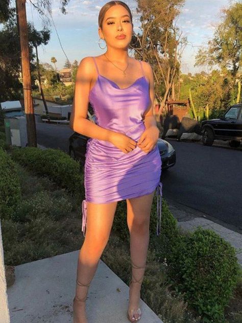 Homecoming Dresses, Cheap Homecoming Dresses Online - Hebeos Mini Homecoming Dresses, Make Your Own Dress, Dress Spaghetti, Vestido Casual, Samara, Ruched Dress, Spaghetti Strap Dresses, Primavera Estate, Knee Length Dress