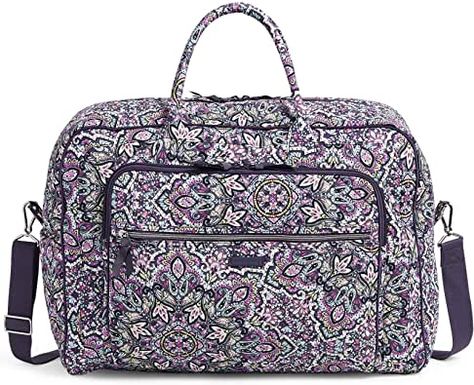 Vera Bradley Weekender Bag, Vera Bradley Luggage, Vera Bradley Patterns, House Move, Pocket Handbag, Weekend Travel Bags, Vera Bradley Handbags, Purple Bags, Purse Pouch