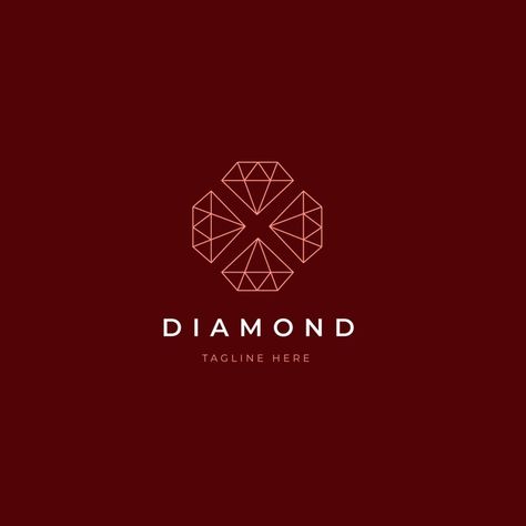 Gem Logo Design Ideas, Diamond Logo Ideas, Diamond Logo Design Ideas, Diamond Branding, Diamond Graphic Design, Jewelry Store Logo, Diamond Logo Design, Jewelry Brand Logo, Gem Logo