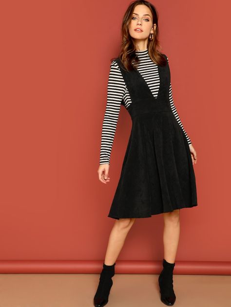 Corduroy Pinafore, Corduroy Pinafore Dress, Corduroy Overall Dress, Natural Clothing, Fashion Dresses Online, Pinafore Dress, Work Wear Women, Black Women Fashion, Overall Dress