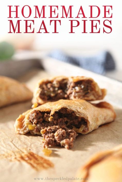 Natchitoches Meat Pies are traditional savory Louisiana hand pies. Learn how to make this handheld meat pie recipe with a flavorful @panoramameats beef filling and a flaky pastry. They’re perfect for sharing! #easyentertaining #speckledpalate #ad Meat Hand Pie Recipe, Natchitoches Meat Pies, Hand Pies Savory, Meat Pie Recipe, Beef Pies, Hand Pie Recipes, Fried Pies, Meat Pies, Beef Meat