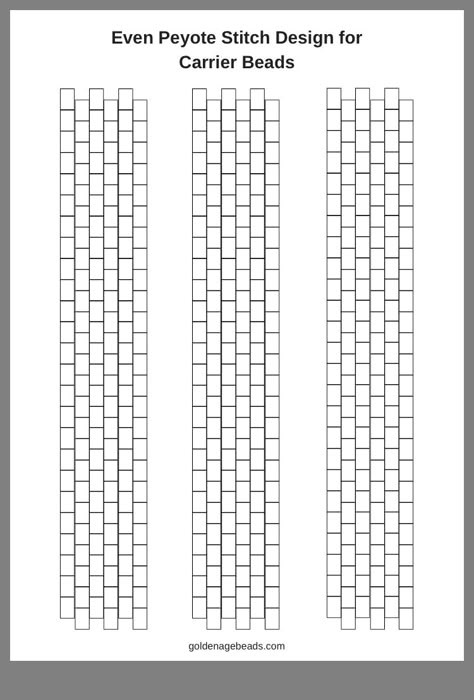 Carrier Bead Patterns Free, Brick Stitch Graph Paper, Seed Bead Crafts, Beading Patterns Free, Bead Crochet Rope, Brick Stitch Pattern, Bead Weaving Patterns, Beading Techniques, Pretty Beads