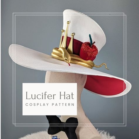 Lucifer Hat Pattern - Effymia's Ko-fi Shop - Ko-fi ❤️ Where creators get support from fans through donations, memberships, shop sales and more! The original 'Buy Me a Coffee' Page. Lucifer Cosplay Hazbin Hotel, Lucifer Cosplay, Hazbin Cosplay, Crown Apple, Monster Hotel, Cosplay Hair, Idee Cosplay, Cosplay Tutorial, Lucifer Morningstar