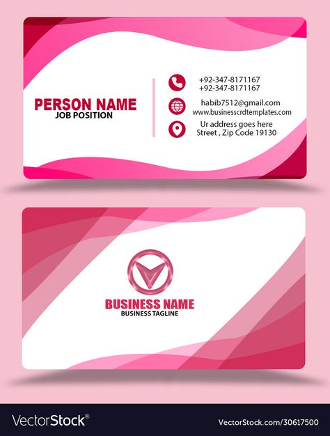 Pink Business Cards Ideas, Pink Business Card Design, Call Cards Design, Business Card Design Creative Ideas, Business Card Pink, Calling Card Template, Calling Card Design, Pink Business Cards, Design Creative Ideas