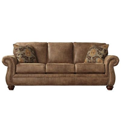 Signature Design by Ashley® Kennesaw Queen Sofa Sleeper Ashley Furniture Sofas, Queen Sofa Sleeper, Leather Sleeper Sofa, Faux Leather Sofa, Rolled Arm Sofa, Cama Queen, Rocker Recliners, American Furniture, Best Sofa