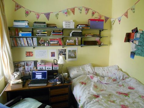 by teenagebedroom on tumblr: ""I'm turning 20 soon so thought I'd send this in now while I have the chance! I'm a history of art student in Bristol, UK and I love my room because it represents my personality and interests perfectly. My favourite bits are the bunting and Tim Walker's beautiful book (which I keep open on my desk all the time). I've only lived in this student house for 3 months but it already feels like home. :)"- Jennifer" Turning 20, History Of Art, My Personality, Art Student, Bristol Uk, Room Desk, Pretty Room, Room Design Bedroom, Dream Room Inspiration