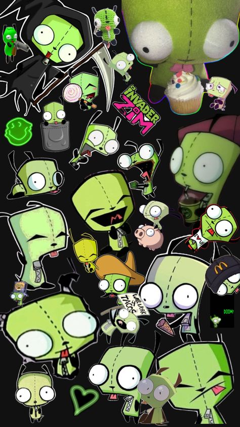 Gir Invader Zim Aesthetic, Invader Zim Aesthetic, Gir Invader Zim Pfp, Invader Zim Wallpapers, Gir From Invader Zim, Gir Invader Zim, Male Art Model, Cute Wolf Drawings, Invader Zim Characters