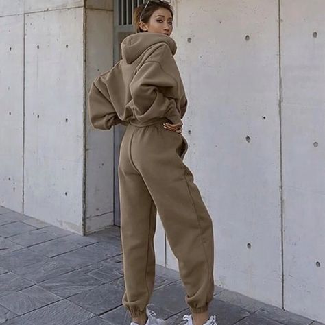 New Fashion Women Spring and Autumn Big Pocket Solid Color Drawstring Cap Corset Casual Sweatshirt Sporty Suit, Green Cargo Pants, Leisure Suit, Womens Sweatshirts Hoods, Woman Suit Fashion, Hoodie Coat, Track Suit, Sweatshirt Outfit, Hooded Shirt