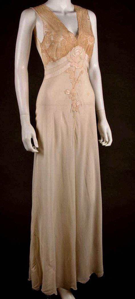 1930s 1:2 1930s Nightwear, Twenties Fashion, 1930 Dress, 1930s Gown, Retro Wardrobe, Vintage Attire, Historical Clothes, 1930 Fashion, Fashion Timeline