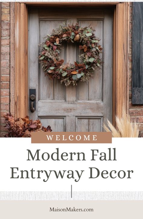 Elevate your home's entrance with modern outdoor fall entryway decor that exudes elegance. From minimalist Thanksgiving settings on your front porch to chic console tables by the door, discover stylish ideas for blending contemporary design with seasonal charm. Perfectly curated for those who appreciate sophisticated aesthetics and want a memorable greeting space this autumn. Learn more about Home Decor. Hallway Table Ideas, Small Entry Way, Bathrooms Apartment, Minimalist Thanksgiving, Entrance Table Decor, Thanksgiving Setting, Townhome Decor, Comfort Home Decor, Townhome Decorating