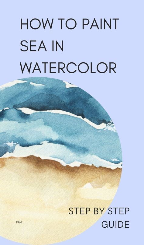 How to paint sea in watercolor for beginner artist |sea waves | seascape | seafood | ocean | #watercolor #sea #howtopaintsea How To Color Water Tutorials, Painting Waves Watercolor, Sea Life Watercolor Paintings, Watercolour Water Painting, Watercolor Wave Painting, Watercolor Art How To, Watercolor Seascapes Tutorial, Watercolor Waves Tutorial, Watercolor Ocean Tutorial