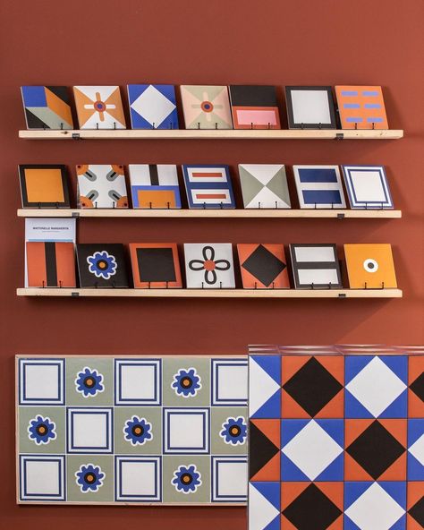 Nathalie Du Pasquier, Decorative Tiles, Pattern Play, Wall And Floor Tiles, Floor Tile, Decorative Tile, Color Combos, Interior Architecture, Interior Styling