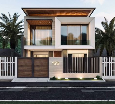 Front Elevation Home, Modern Classic House Exterior, Home Front Elevation Design, Modern Home Elevation, Residential Facade, Home Front Elevation, Indian House Exterior Design, Home Elevation, Elevation Ideas