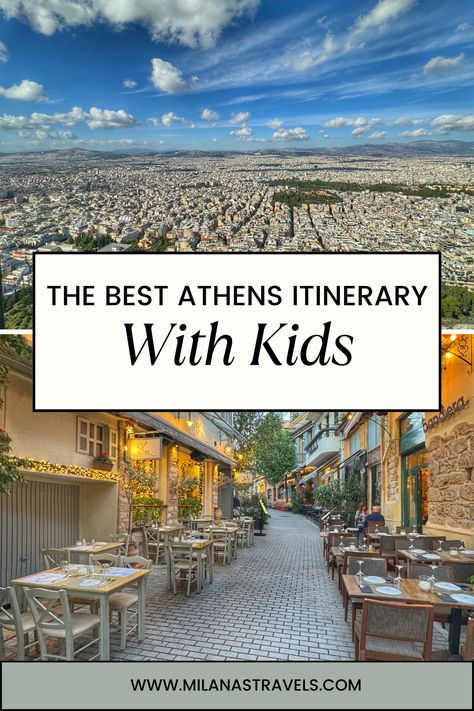 Heading to Athens Greece with kids? Read our family friendly Athens itinerary to make the most of your trip to Athens. #athens family trip #athens 3 day itinerary #best european cities to visit with kids Best European Cities To Visit, Athens Itinerary, European Cities To Visit, Greece With Kids, Europe Adventure, Greece Itinerary, Cities To Visit, European Cities, Kid Friendly Travel Destinations