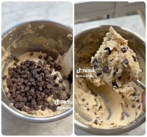 Here's How to Make Edible Cookie Dough With Cottage Cheese | Hunker Cottage Cheese Cookie Dough Dip, Cottage Cheese Protein Balls, Cottage Cookie Dough, Cottage Cheese Chocolate Chip Cookies, Protein Powder And Cottage Cheese, Cottage Cheese Chocolate Chip Cookie Dough, Cookie Dough With Cottage Cheese, Cottage Cheese Protein Cookies, Cottage Cheese Cookie Dough Coconut Flour