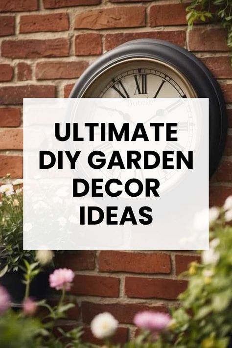 Make your garden shine with these fun DIY garden decor ideas that you can try this weekend! From setting up a charming wall clock to adding cute ornaments and planting vibrant flowers, there’s something amazing for every outdoor space. Get inspired to create a magical outdoor oasis that everyone will admire. Whether it’s lush greenery or colorful blooms, these tips will help you discover simple ways to add personality to your backyard and make it inviting for friends and family. So gather your supplies and get ready for a garden transformation! Garden Transformation, Cute Ornaments, Garden Decor Ideas, Vibrant Flowers, Charming Garden, Lush Greenery, Add Personality, Vibrant Flower, Fun Diy