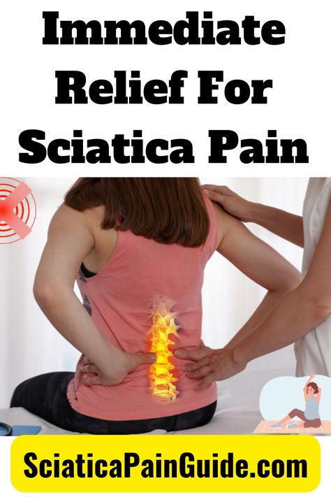 Immediate Relief For Sciatica Pain Sciatic Nerve Relief Remedies Natural Treatments, Sciatic Nerve Relief Remedies, Si Pain Relief, Yoga For Sciatica Relief, Sciatica Pain Relief Stretching, Essential Oil For Sciatic Nerve Pain, Exercise For Sciatica Pain, Natural Healing Herbs, Sciatic Nerve Exercises