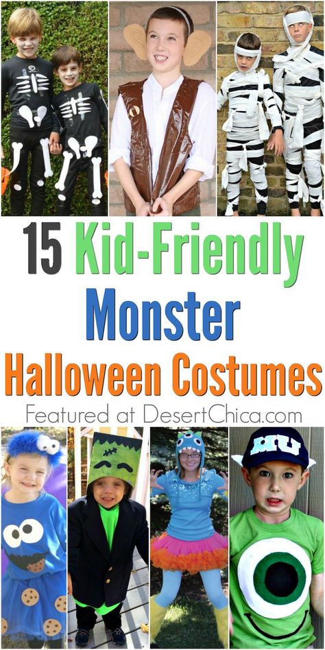 15 kid-friendly monster halloween costume ideas Monster Costume Diy, Diy Couples Costumes, Best Couples Costumes, Diy Monsters, Monster Costumes, Unique Halloween Costumes, Costume Tutorial, Scary Costumes, Homemade Costumes