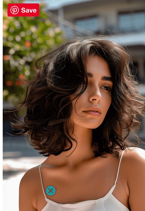 Haircut Shoulder, Spring Haircut, Bob Haircut Back View, Shoulder Length Wavy Hair, Spring Haircuts, Hairstyle Ideas Easy, Androgynous Hair, Wavy Haircuts, Trendy Hairstyle