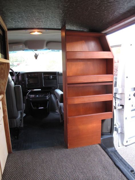 Camper Van with Minimalist Design - camperlife Travel Trailer Storage, Van Remodel, Kombi Motorhome, Van Dwelling, Diy Campervan, Van Storage, Rv Travel Trailers, Kombi Home, Campervan Interior