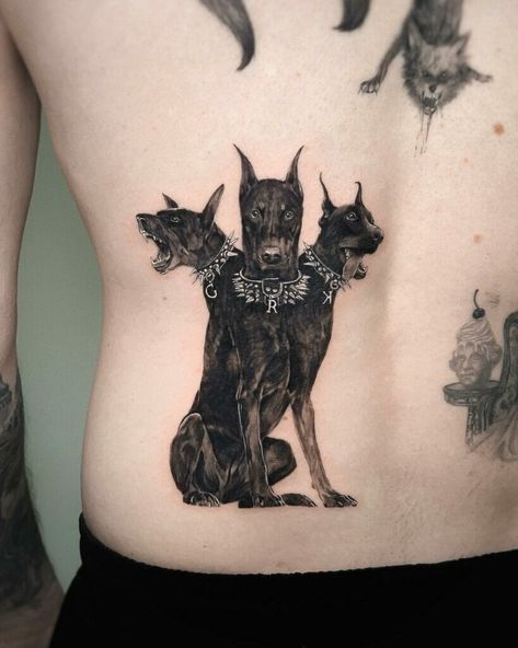 Doberman Tattoo Ideas, Doberman Tattoo, Tato Tradisional, Painting Clothes, Taboo Tattoo, Traditional Tattoo Inspiration, Simple Tattoos For Guys, Omerta Tattoo, Red Ink Tattoos