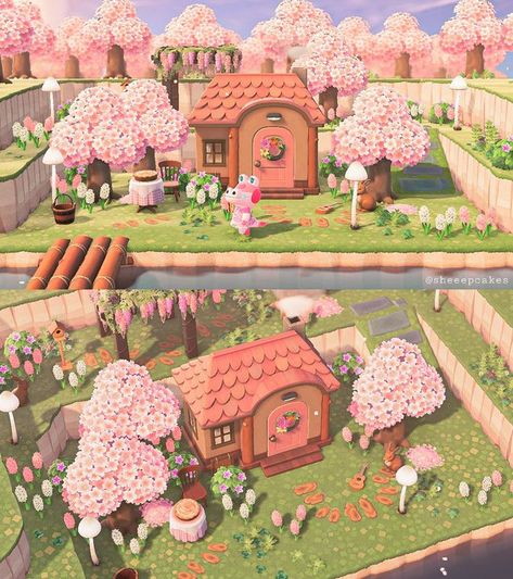 Gayle Acnh, Acnh Gayle, Gayle Animal Crossing, Minecraft Buildings, Pink Blossom, Animal Crossing, Minecraft, Exterior, On Twitter